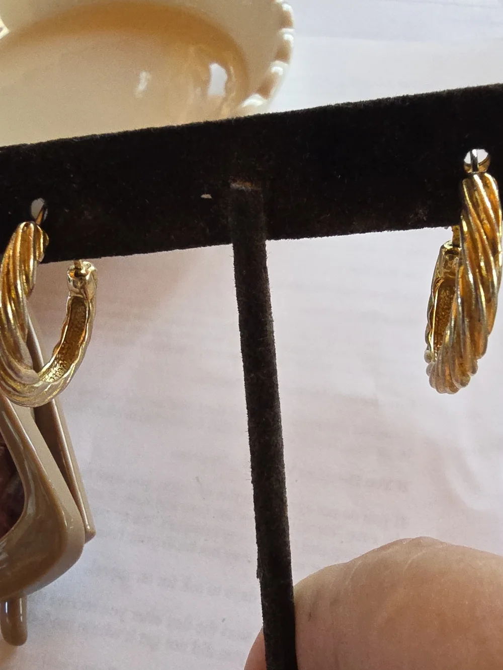 Gold-Tone Twisted Hoop Earrings - Women's Jewelry